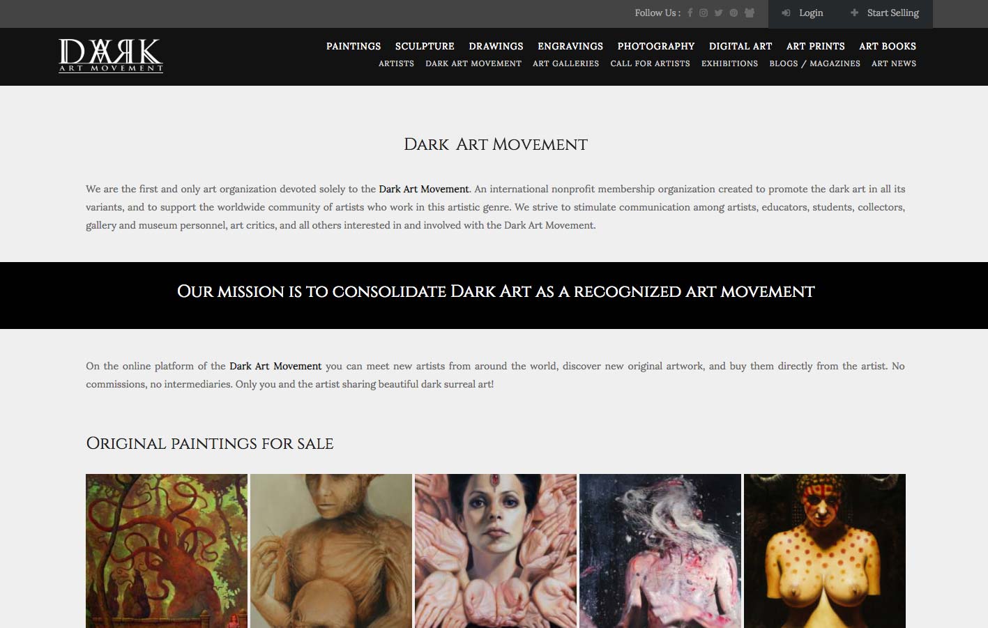 The Dark Art Movement and Beyond – Art Web List