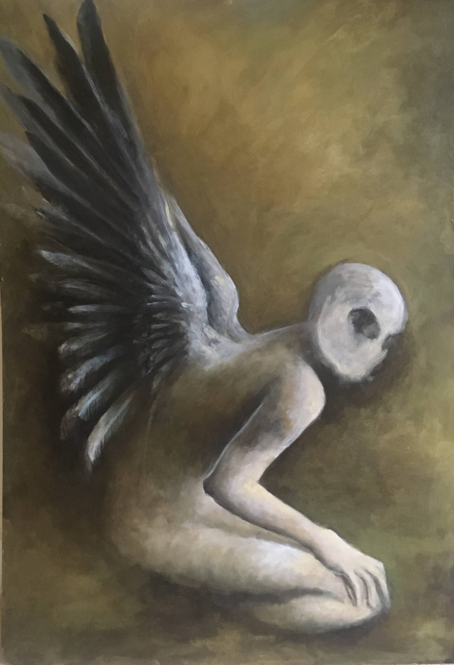 Fallen Angel by Virrgo, dark Paintings for sale, direct from the artist