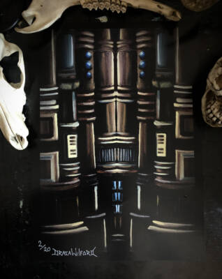 The Pipes of the Birthing Tower – A4 Gloss Print by Draca Wilford