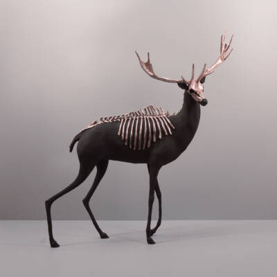 Deer osseus spiritus by Virginie Gribouilli