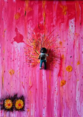 Playmobil Jesus Burns in a Candy Coloured Hell by Lord Numb