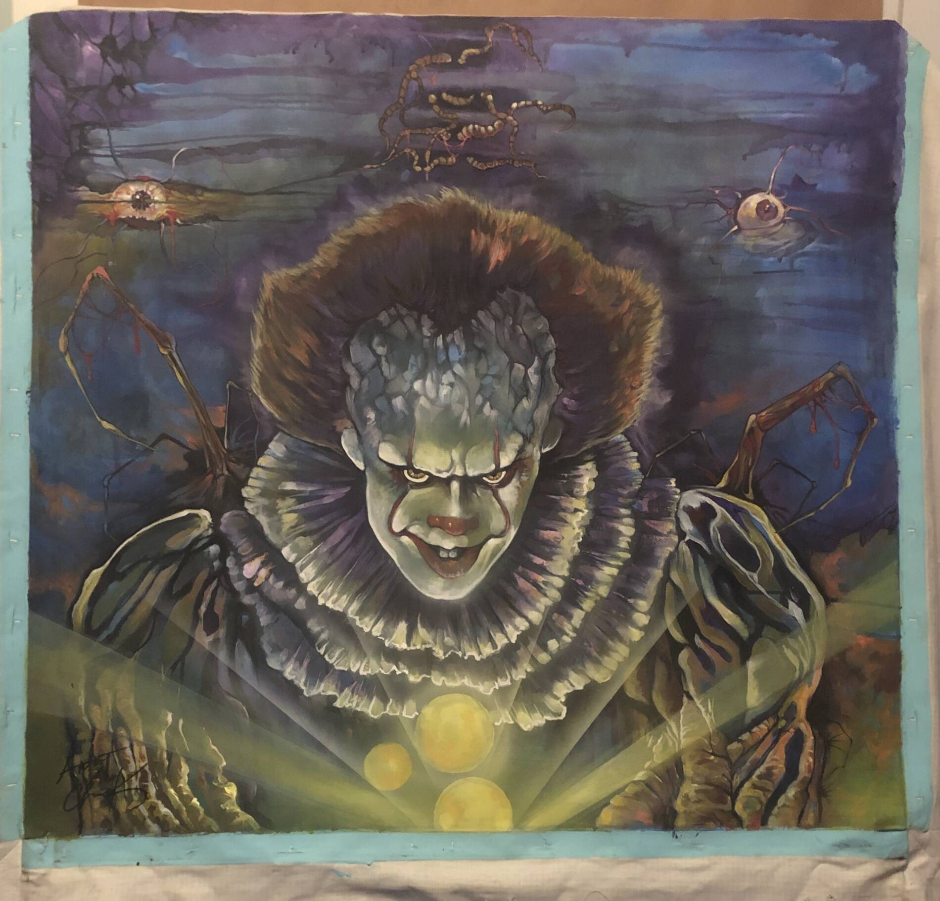 Pennywise the Clown watercolor popular painting