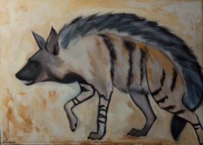 Striped hyaena by Vincenzo Cohen