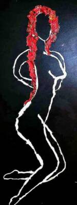 Woman with the Red Hair by April Rose