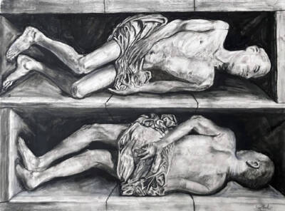 Burial Chamber Diptych by Jesse Berlin