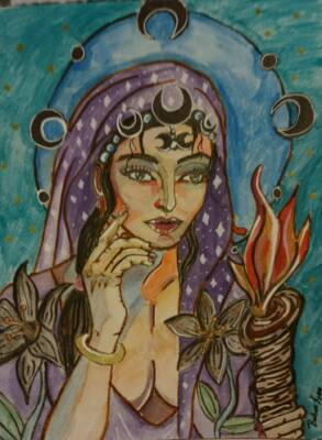 Hekate the Torchbearer by Barbara Kring