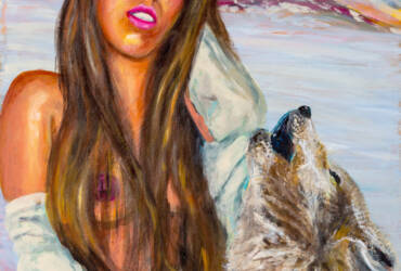 Leina and Her Guardian Wolf