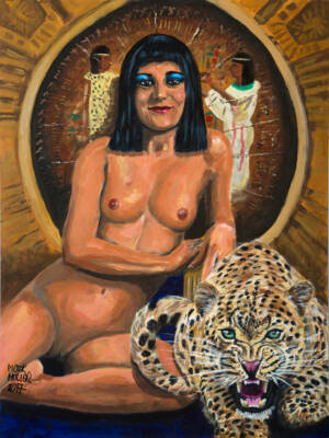 Cleopatra with her Leopard by Pictor Mulier