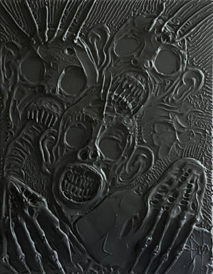Blackened series 28 – 3 monkeys by Nekron
