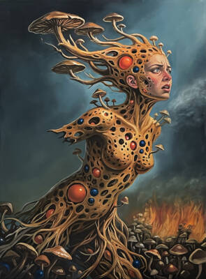 Whispers of the Mycelial Veil by Malek Sadeq